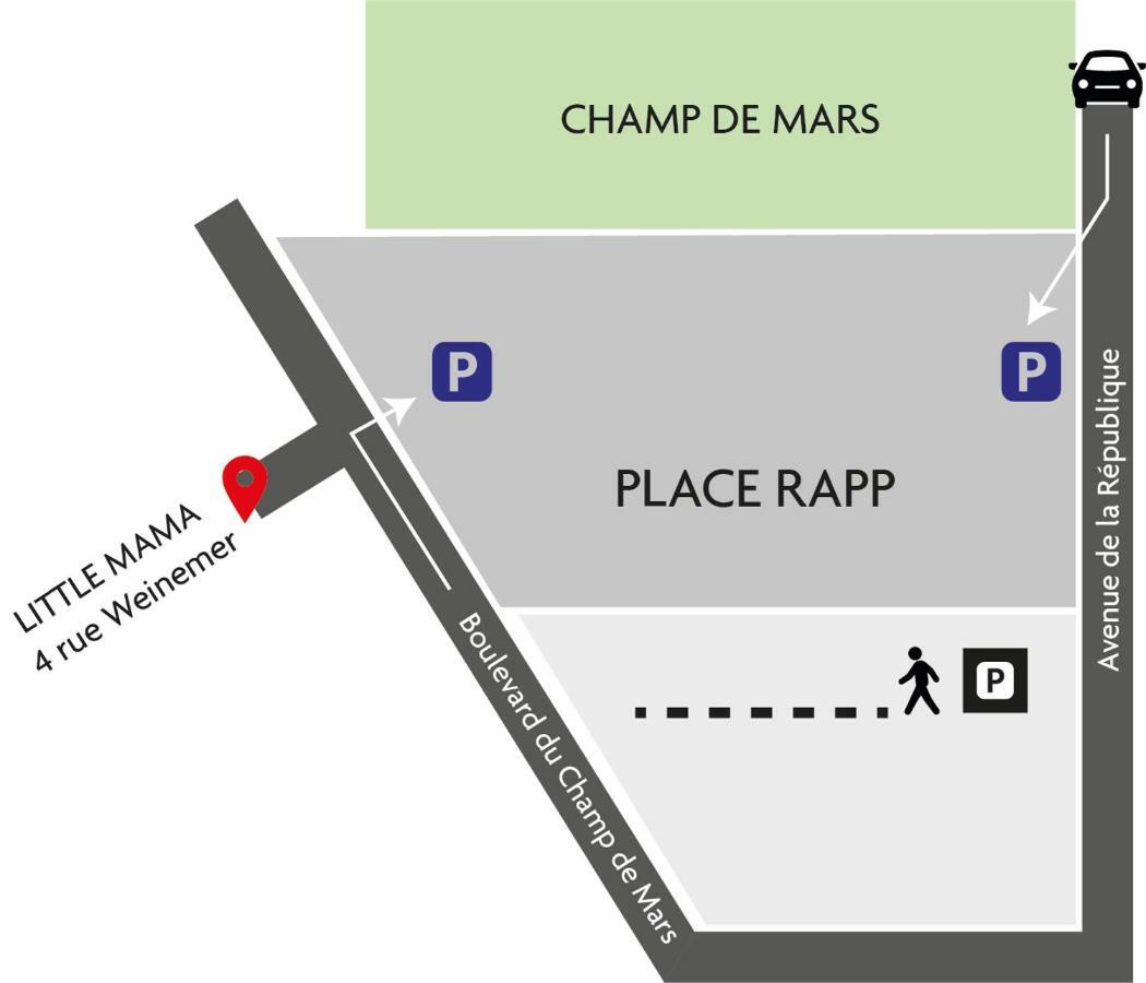 Little Mama 80 Meters From Public Parking Rapp Apartment กอลมาร์ ภายนอก รูปภาพ